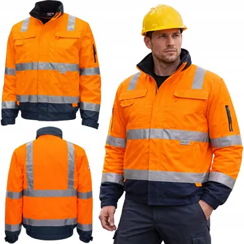pracovní bunda Bunda Specto oranžová Pilotka Reflexní Výstražná BOZP velikost S