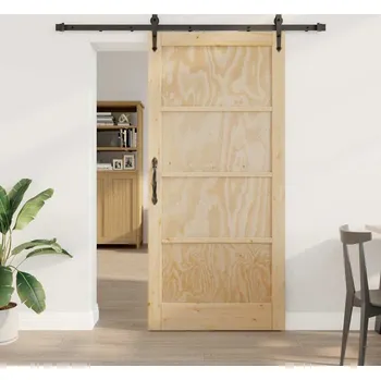 Interiérové dveře vidaXL Posuvné dveře ORKDAL Hnědá 93 x 202 cm Masivní borové dřevo [3333682]