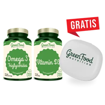 GreenFood Nutrition Omega 3 120 kapslí + Vitamin D3 60 kapslí