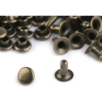 Duté nýty Ø5 mm, malé, 3 staromosaz