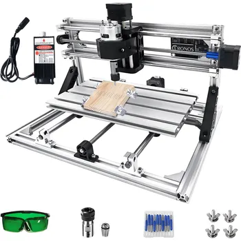 Frézka Vevor Cnc frézka 3018 s laserovým gravírovačem 500mw, řízení GRBL