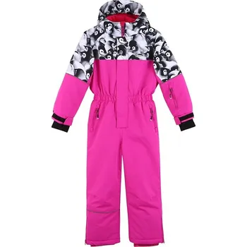 dívčí zimní kombinéza Dívčí zimní kombinéza tučňáci HA016 růžová