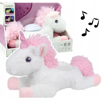 plyšák PLYŠOVÁ HRAČKA JEDNOROŽEC LEŽÍCÍ S PROJEKTOREM - USÍNÁČEK PLYŠÁK PLYŠOVÝ MAZLÍČEK PŘÍTULNÍČEK