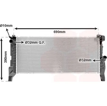 Chladič motoru Chladič, chlazení motoru VAN WEZEL 06012705