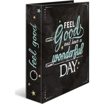 Designový pákový pořadač A4 7cm karton motiv - Feel good