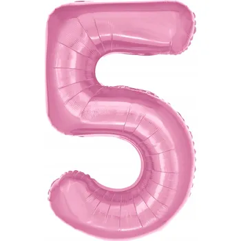Balónek Fóliový balónek Růžová číslice pět 5 100 cm XXL Narozeniny