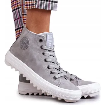 Dámské tenisky Dámské tenisky Big Star Vysoké Šedé sneakersy Sportovní Boty EE274114 37