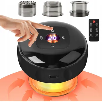 Masáž Elektrická nahřívací baňka čínská pro masáž, černá