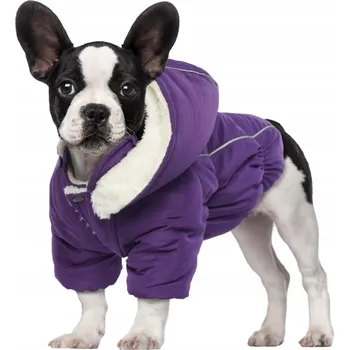 Obleček pro psa Bunda Obleček Zimní Bunda Pro Psa Teplá Voděodolná Fialová XS