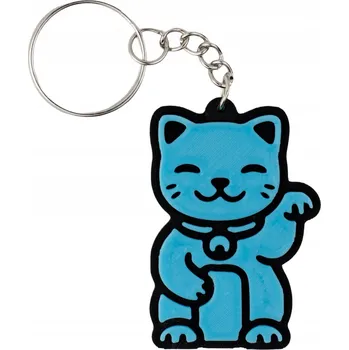 Přívěsek Na Klíče na klíče maneki neko japonská kočka štěstí 3D