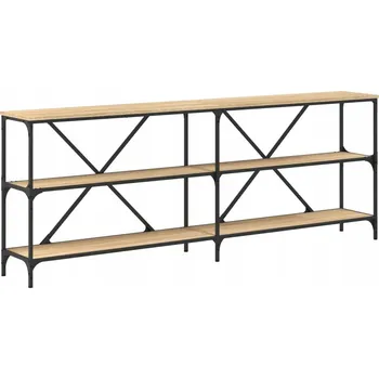 Konferenční stolek Konzolový stolek dub sonoma 200 x 30 x 75 cm s železným rámem