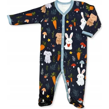 Kojenecký overall OVERAL overal na spaní, celopropínací 68, pyžamo pro NEDONOŠENCE, Lesní zvířátka