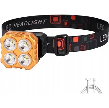 Čelovka Ładowalna čelovka se 4 vysoce svítivými LED