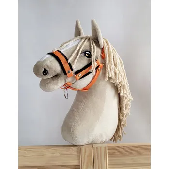 Hobby horsing Nastavitelná ohlávka pro koně Hobby Horse A3 oranžová