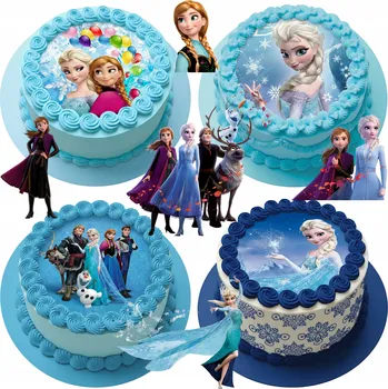 Obraz DEKORACE NA DORT KRAINA LODU 13 CM JMÉNO OBVODU DÁREK – KOUZELNÉ NAROZENINY!