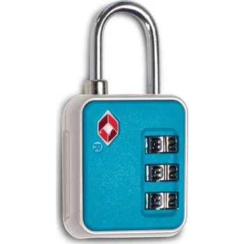 Visací zámek Bezpečnostní TSA kódový zámek WORLDPACK 10379 blue/silver