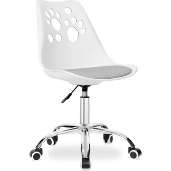 OTOČNÁ ŽIDLE NA KOLEČKÁCH PRO DĚTI GROVER BÍLO-ŠEDÁ