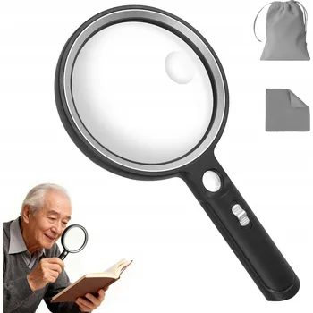 Lupa Lupa s 10/20/45násobným zvětšením a 30 LED světly pro čtení