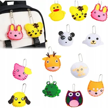 kreativní sada Zvířátka - filcová sada pro šití DIY, ozdoby 12 KS