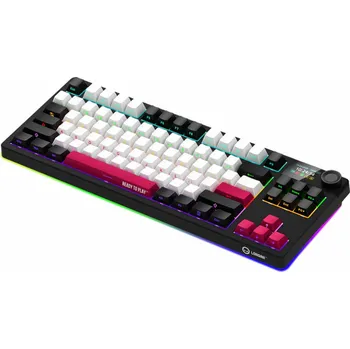 Klávesnice Lorgar KBP70TKLW, Bezdrátová mechanická herní klávesnice TKL Pro, černá/červená, EN rozložení