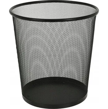 Odpadkový koš Kovový koš na odpadky SÍŤOVANÝ černý do kanceláře