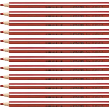 Výtvárné potřeby Pastelky STABILO Trio silná - 12 ks balení - červená