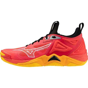 Dámská móda MIZUNO WAVE MOMENTUM 3 / Radiant Red/White/Carrot Curl Velikost: 38,5