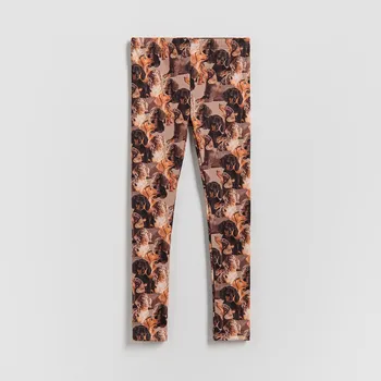 Reserved - Vzorované legíny - tmavě šedá - 151HN-90X - 151HN-90X-140