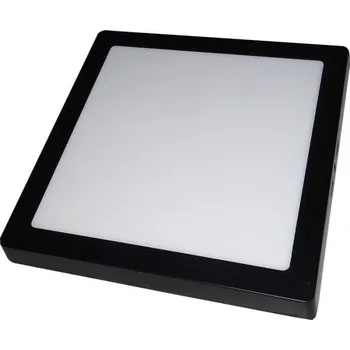 Podhledové světlo LED 24W, 300x300mm, 4000K, 230V, přisazené, černé