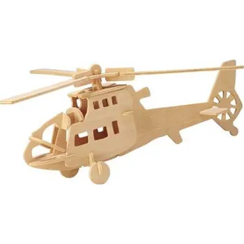 3D puzzle Woodcraft Dřevěné 3D puzzle Vrtulník přírodní