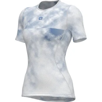 cyklistický dres ALÉ Cyklistické triko bez rukávů - ATMOSFERA INTIMO - bílá/světle modrá XS