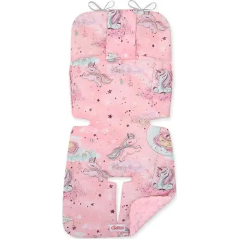 Vložka do kočárku BOBONO minky - Jednorožci růžoví
