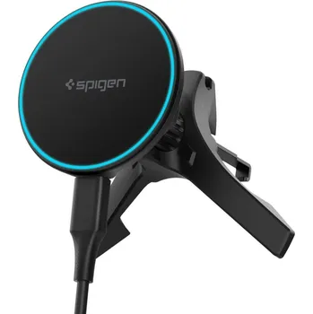 SPIGEN EV15MAQ ESSENTIAL MAGNETIC MAGSAFE VENT CAR MOUNT WIRELESS CHARGER 15W Qi2 BLACK