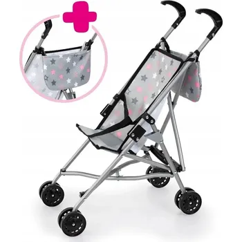 Kočárek pro panenku KOČÁREK PRO PANENKY S TAŠKOU ŠEDÝ