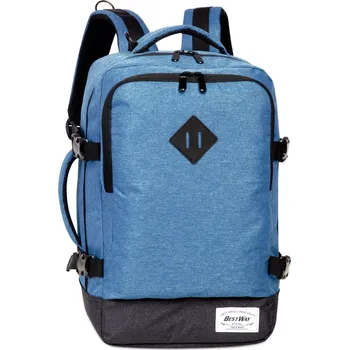 Módní doplněk BestWay Příruční zavazadlo - batoh pro RYANAIR 5300 40x25x20 GREY BLUE