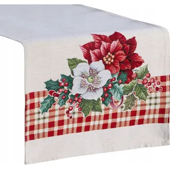 ubrus Vánoční běhoun na stůl 1273 45x140 cm gobelínový dekorativní silný GLAMOUR