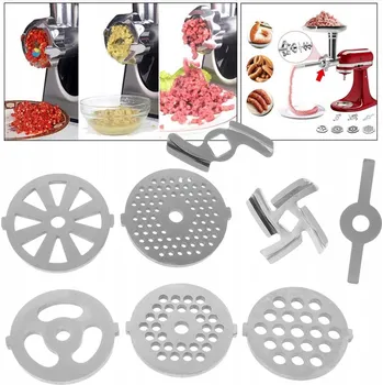 Kuchyňský mlýnek NEREZOVÁ DESKA / ŠAJBA DO MLÝNKU NA MASO, VELIKOST 8, S NOŽI