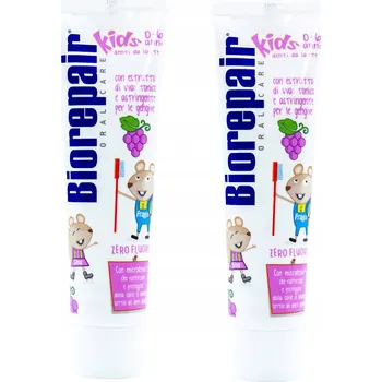 zubní pasta Biorepair Kids zubní pasta hroznové víno bez fluoru 50 ml