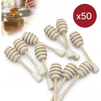 Příbor Dřevěná lžička na med 10 cm SADA 50 kusů