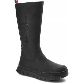 Dámské kozačky Tommy Hilfiger dámské kozačky do půli lýtek na platformě, velikost 38