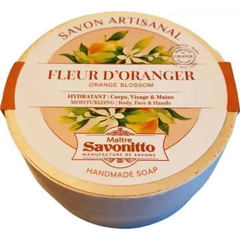 Mýdlo Maître Savonitto Přírodní řemeslné mýdlo v dřevěné krabičce Pomerančové Květy 100 g