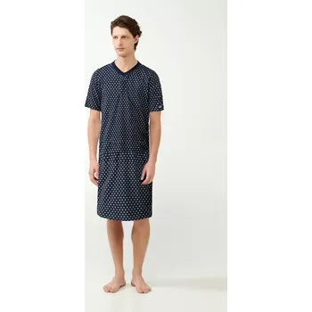 Pánská noční košile Vamp - Bavlněná pánská košile 21689 blue velikost M