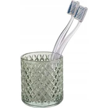 Držák na kartáček Skleněný kelímek na zubní kartáčky a pastu Wenko