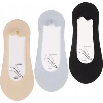 Dámské ponožky Kotníkové Ponožky nízké ponožky laserem řezané protiskluzové MORAJ 3-párové 38-41