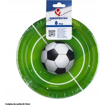 Talíř Papírové talířky s fotbalovým motivem na dětskou oslavu
