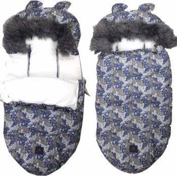 Kočárek ExtraLink | Spací pytel do kočárku, autosedačky, sáňkování | s ušima, kožešinový, zateplený, pro miminka, 100 cm, maskáčový