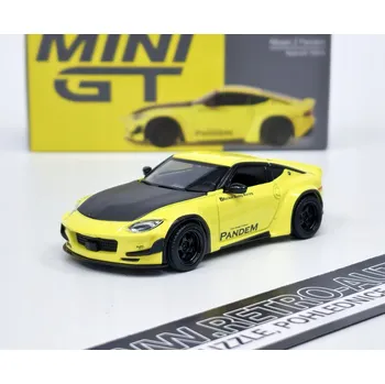 auto na autodráhu Mini GT 1:64 Nissan Z 400 Pandem 2024 LHD ikazuchi žlutý MGT00752L