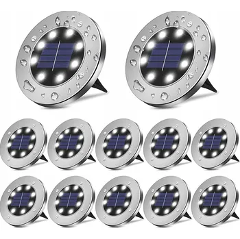Venkovní osvětlení Zahradní lampy LED bodovky solární lampa zapichovací zemní sada 12x