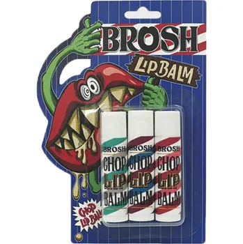 Sada balzámů na rty pro muže BROSH Lip balm set 3x4 g