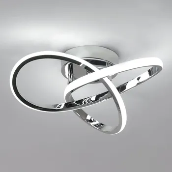 LED Stropní Svítidlo Lustr Závěsné Moderní Stříbrné do Obýváku 30W 6500K